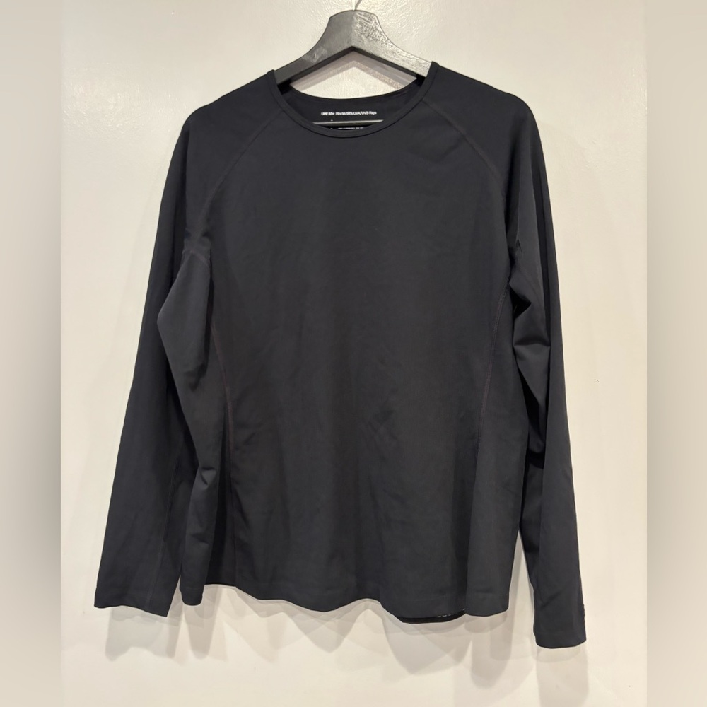 Coolibar Women's UPF 50+ Black High Tide Long Sleeve Swim Shirt Top Size XL